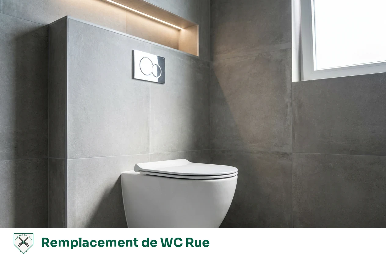Remplacement de WC à Rue