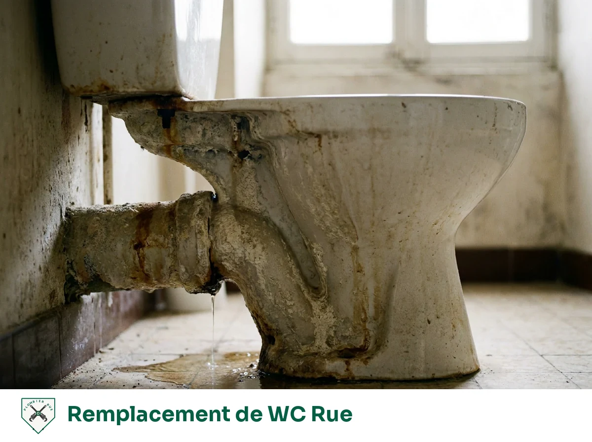 Remplacement de WC à Rue