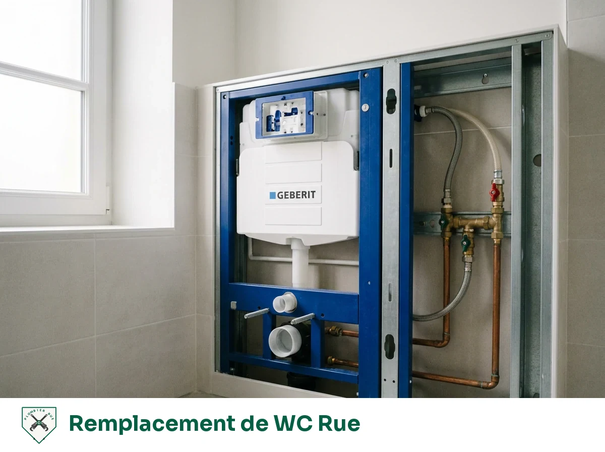 Remplacement de WC à Rue