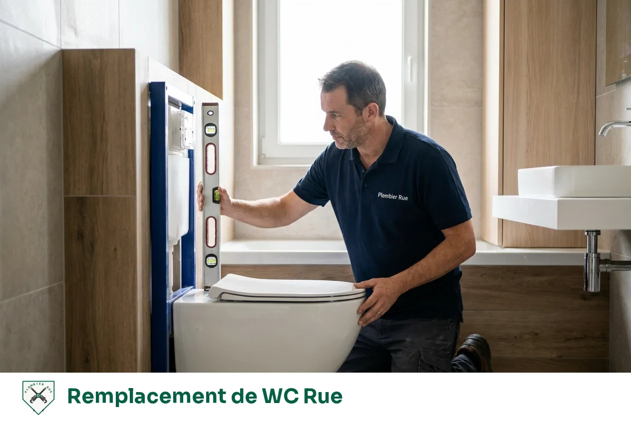 Remplacement de WC à Rue